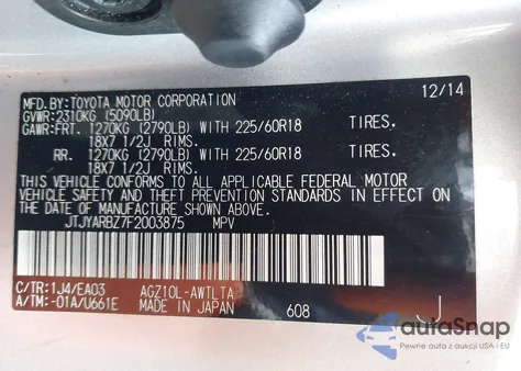 2015 Lexus Nx 200T z USA, uszkodzony, nr VIN JTJYARBZ7F2003875